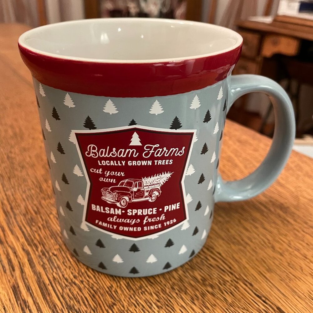 Balsam Farms Locally Grown Christmas Trees Large Coffee Cup Mug by Design Pac
